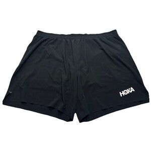 Men's Hoka One One Glide Shorts 7" Lined Size XXL Black ID#1120191